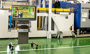 Visual control of the injection molding line